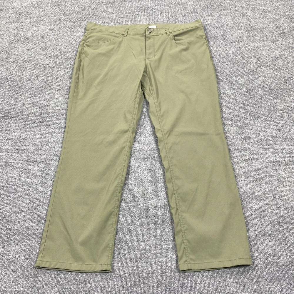 L.L. Bean‎ Pants Mens 40x30 Green Chino Nylon Stretch Hiking Outdoor